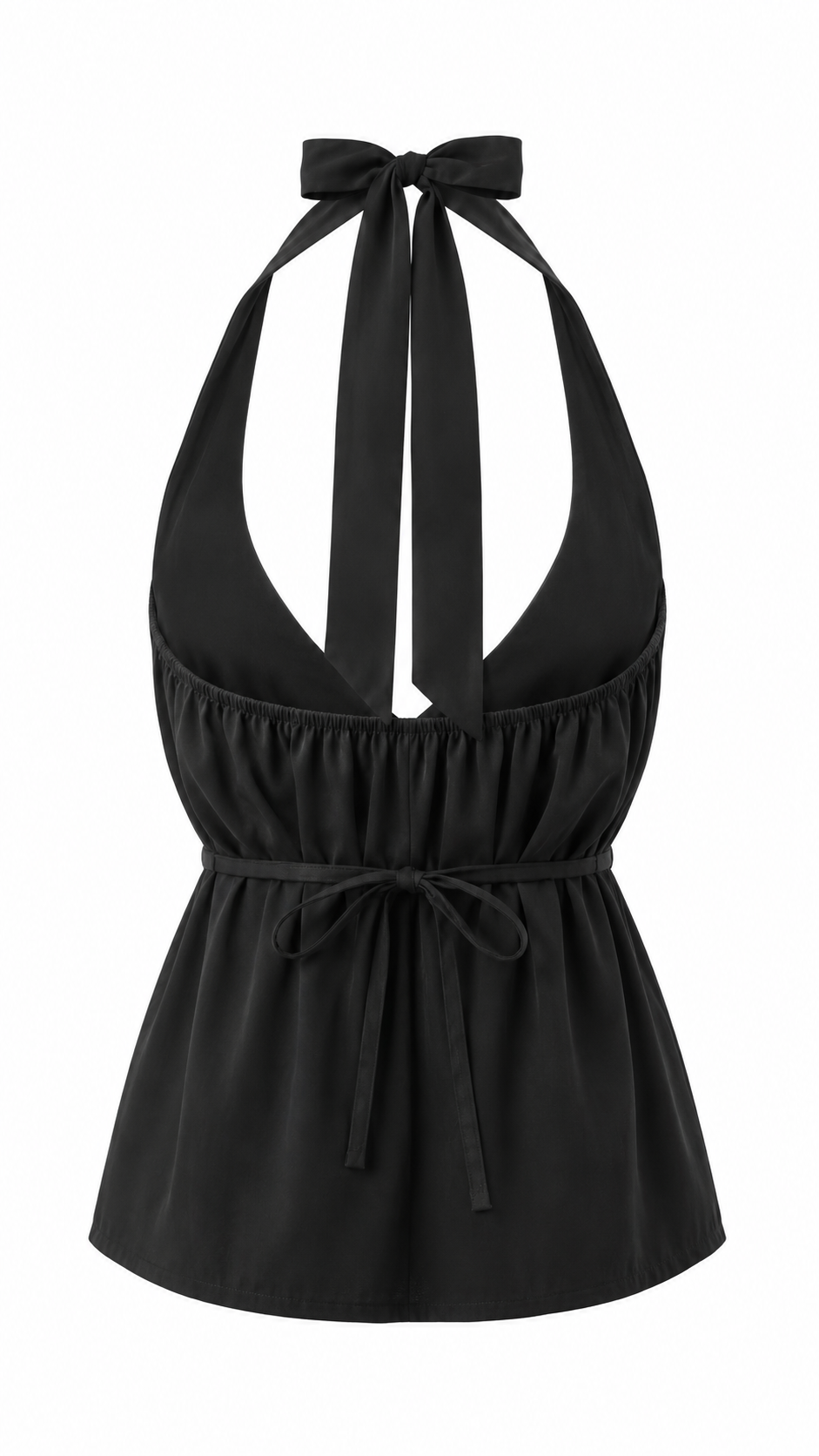 Top halter con scollo all' americana