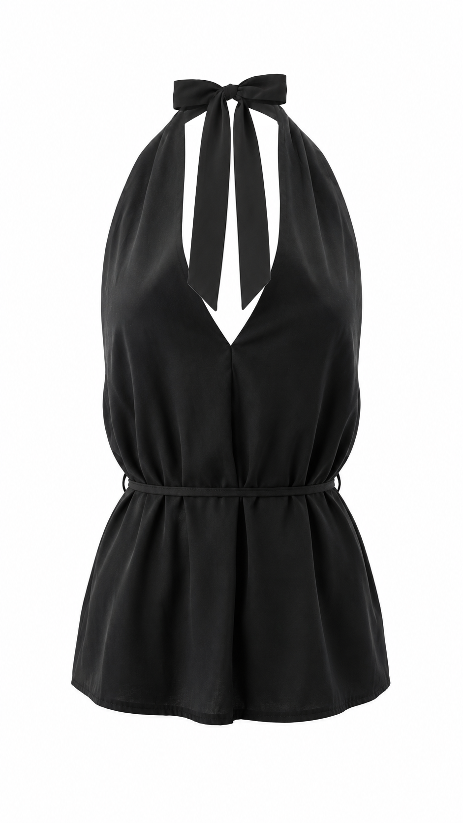 Top halter con escote americano