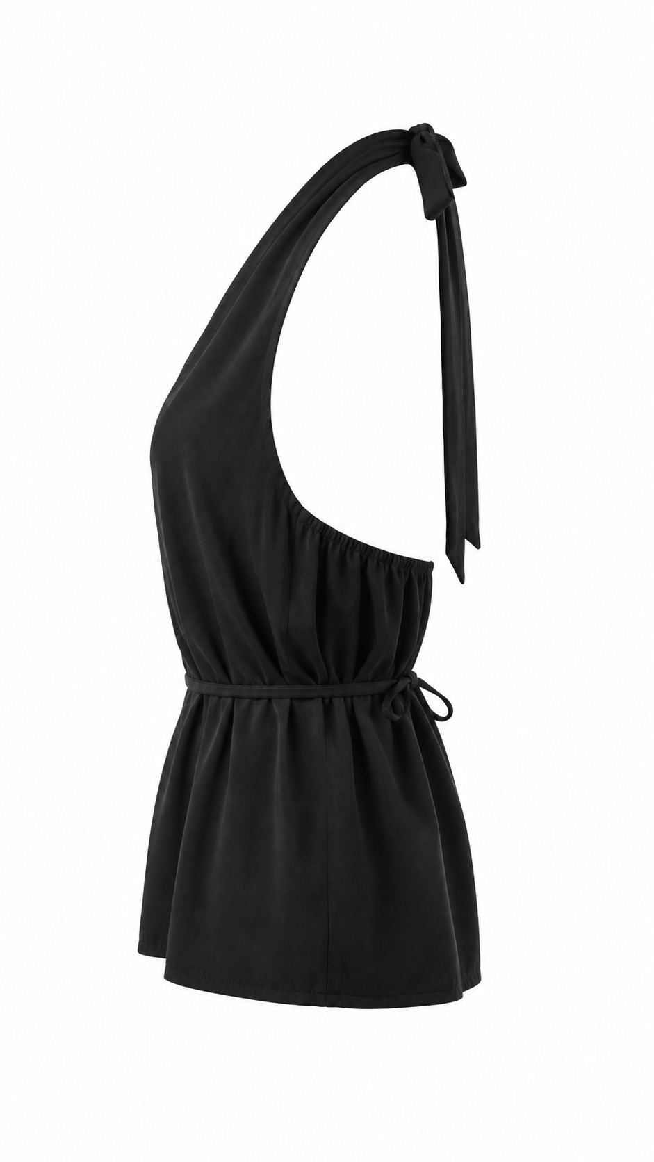 Top halter con scollo all' americana