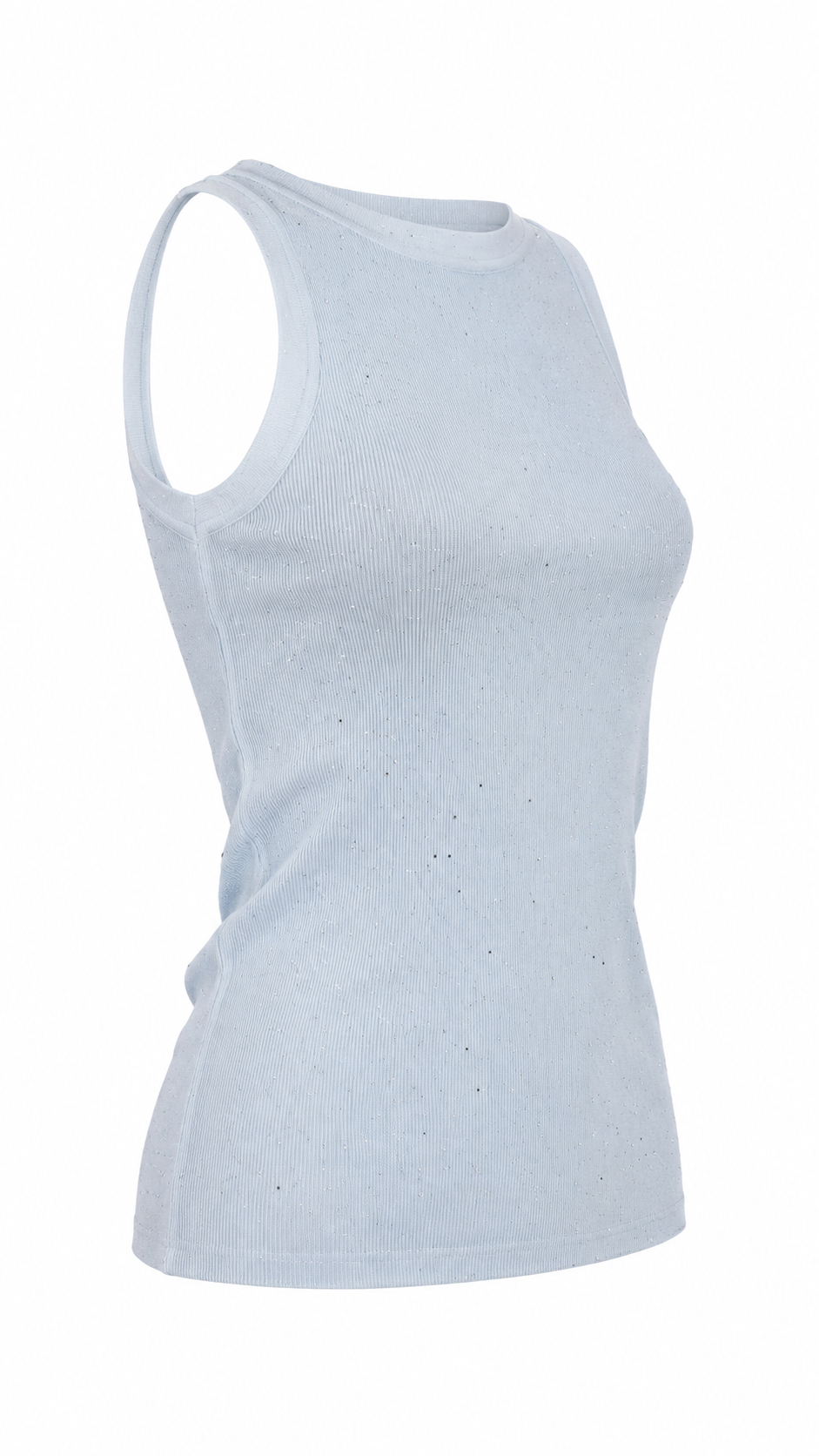 Top senza maniche con strass