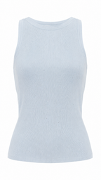 Top senza maniche con strass