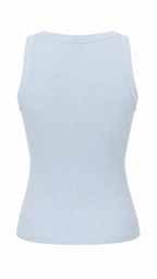 Top senza maniche con strass
