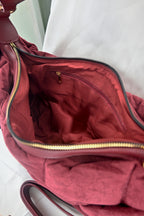 Borsa imbottita effetto camoscio