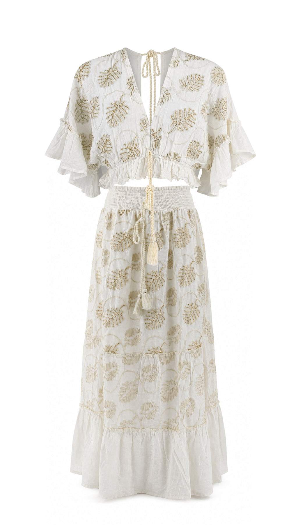 Strapless short dress with tiered skirt