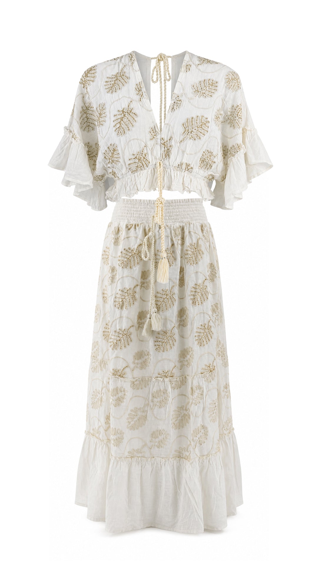 Strapless short dress with tiered skirt