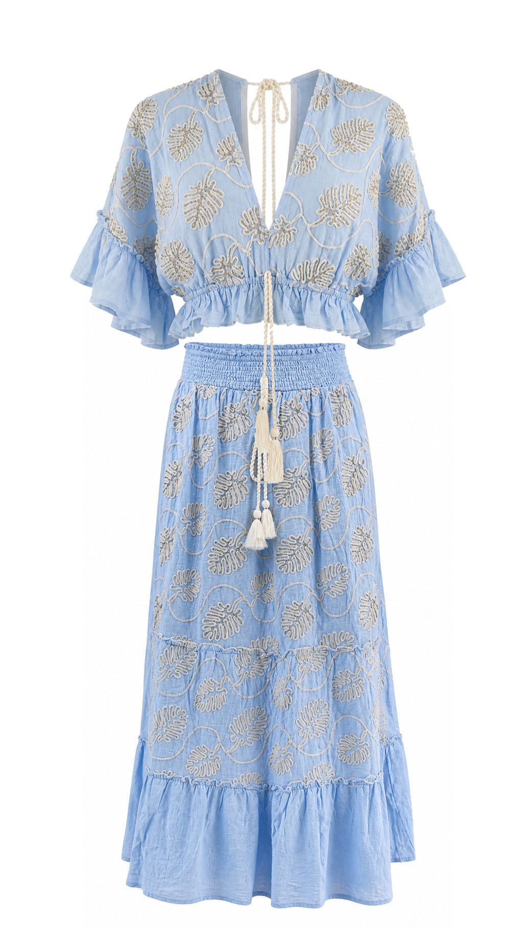 Strapless short dress with tiered skirt