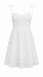 Strapless short dress with tiered skirt