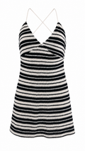 Strapless short dress with tiered skirt