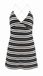 Strapless short dress with tiered skirt