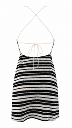 Strapless short dress with tiered skirt