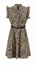 Strapless short dress with tiered skirt