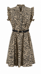 Strapless short dress with tiered skirt