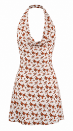 Strapless short dress with tiered skirt