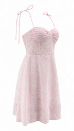 Strapless short dress with tiered skirt
