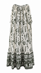 Strapless short dress with tiered skirt