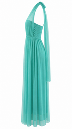 Abito lungo effetto tulle con scollo halter