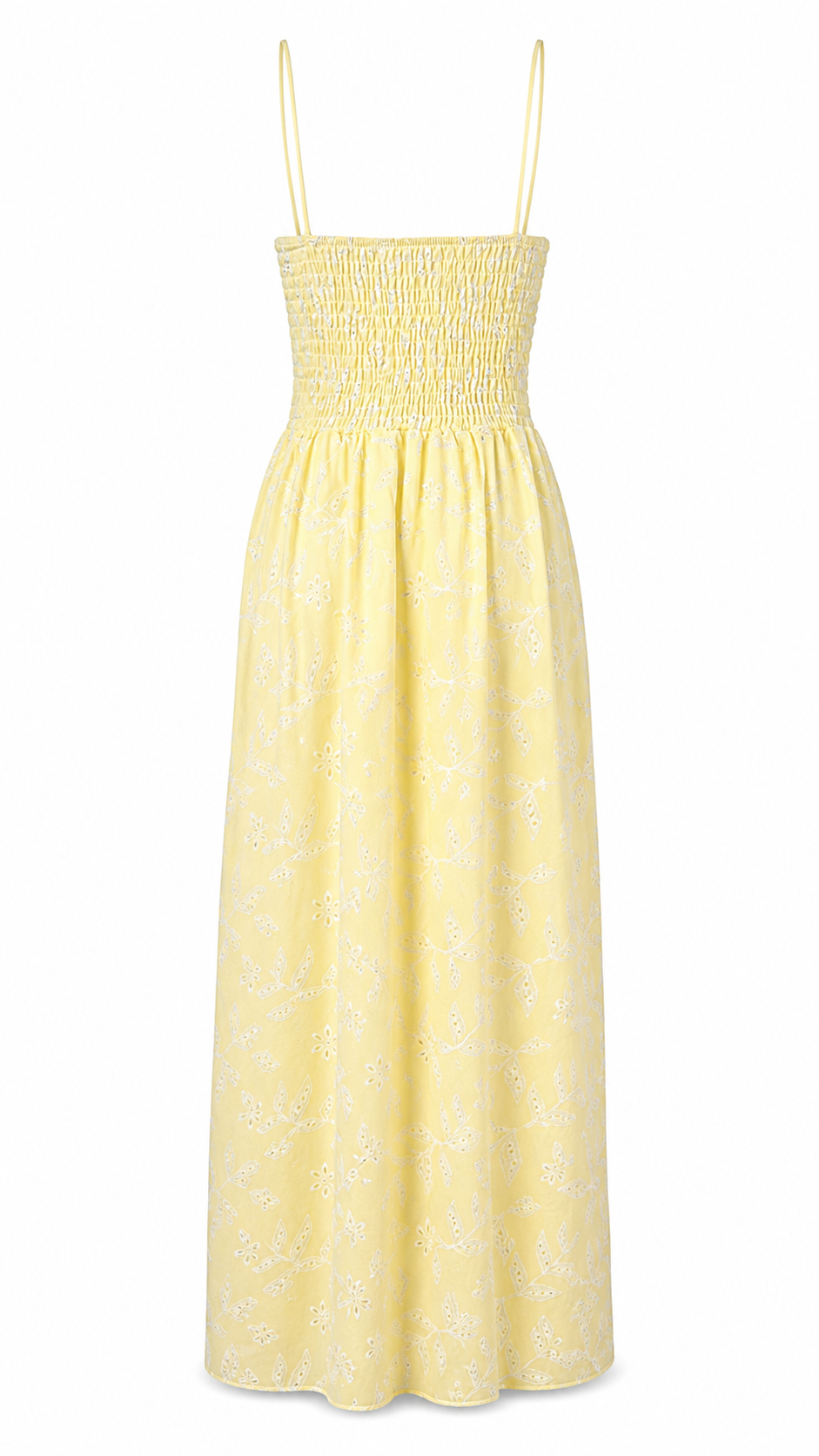 Abito lungo bustier in pizzo san gallo