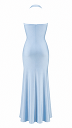 Strapless short dress with tiered skirt
