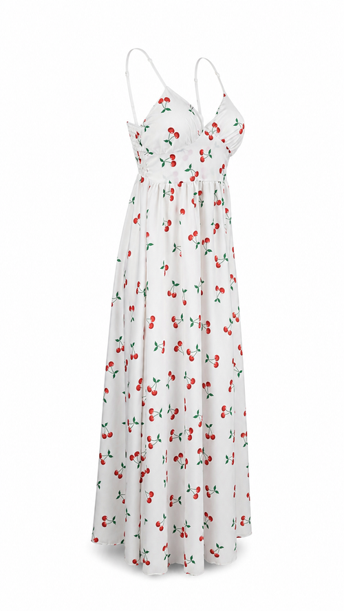 Empire Waist Maxi Dress with V-Neckline
