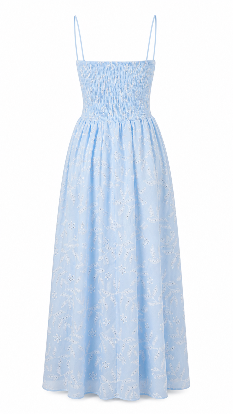 Abito lungo bustier in pizzo san gallo