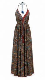Abito lungo fantasia paisley