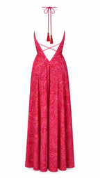 Vestido largo estampado cachemira