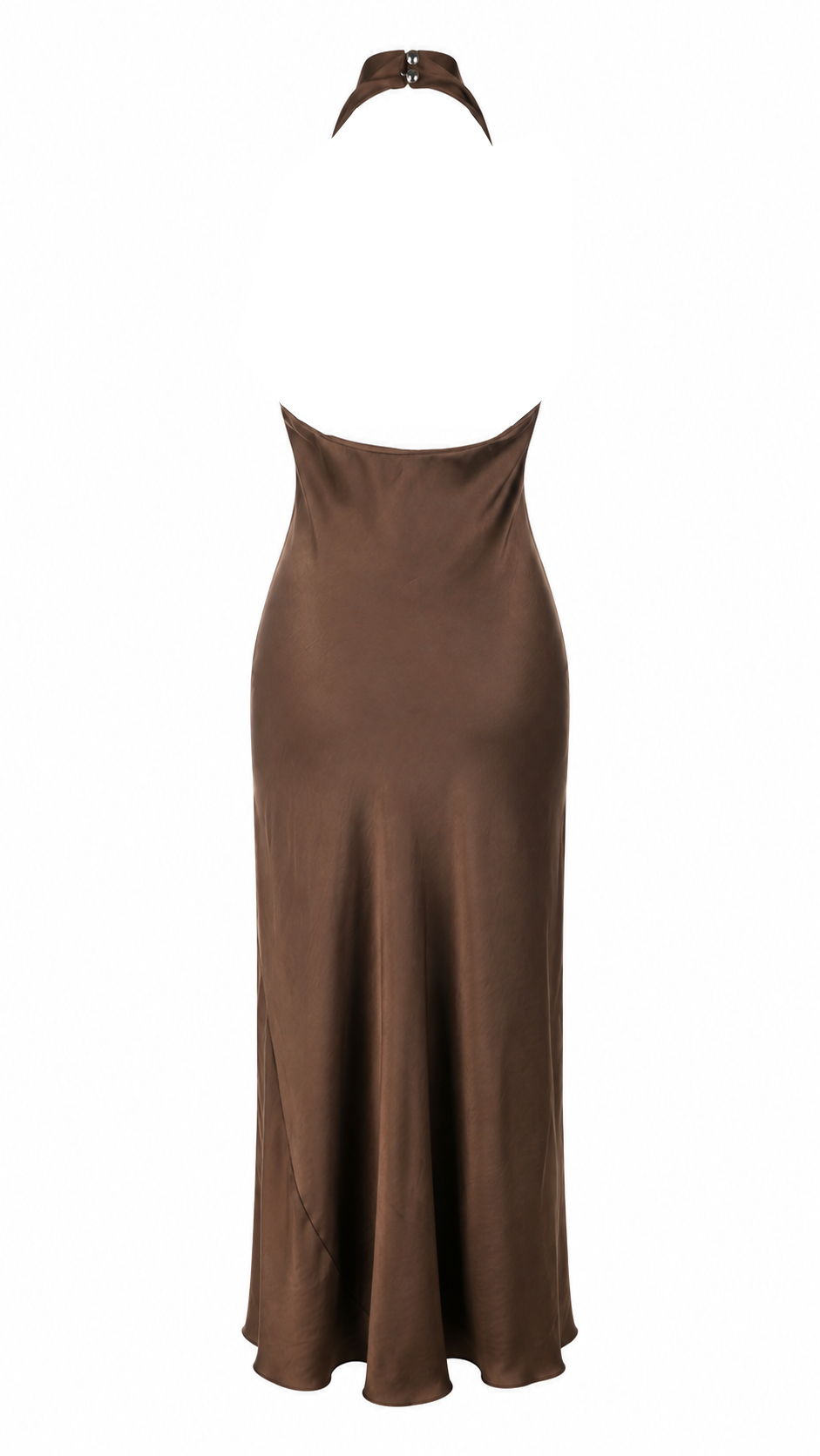 Abito lungo con scollo drappeggiato