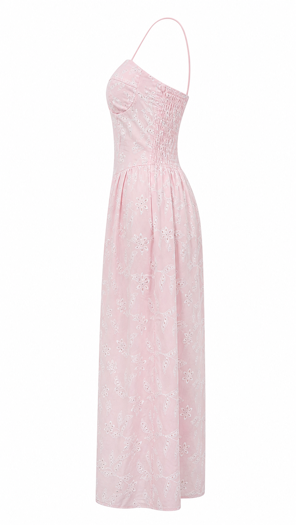 Abito lungo bustier in pizzo san gallo
