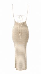 Abito lungo effetto crochet
