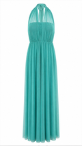 Abito lungo effetto tulle con scollo halter