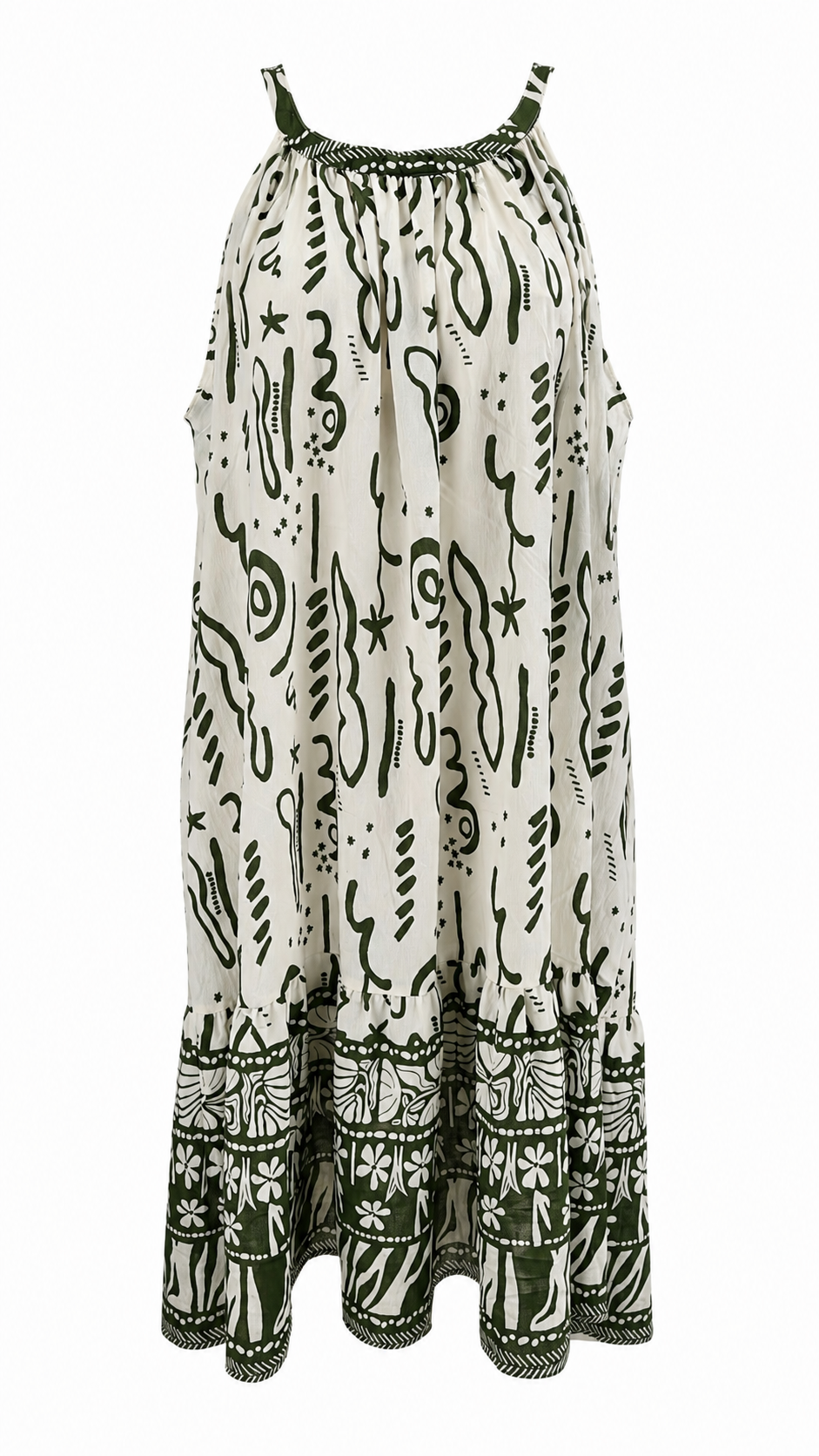 Strapless short dress with tiered skirt