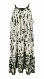 Strapless short dress with tiered skirt