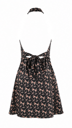 Strapless short dress with tiered skirt