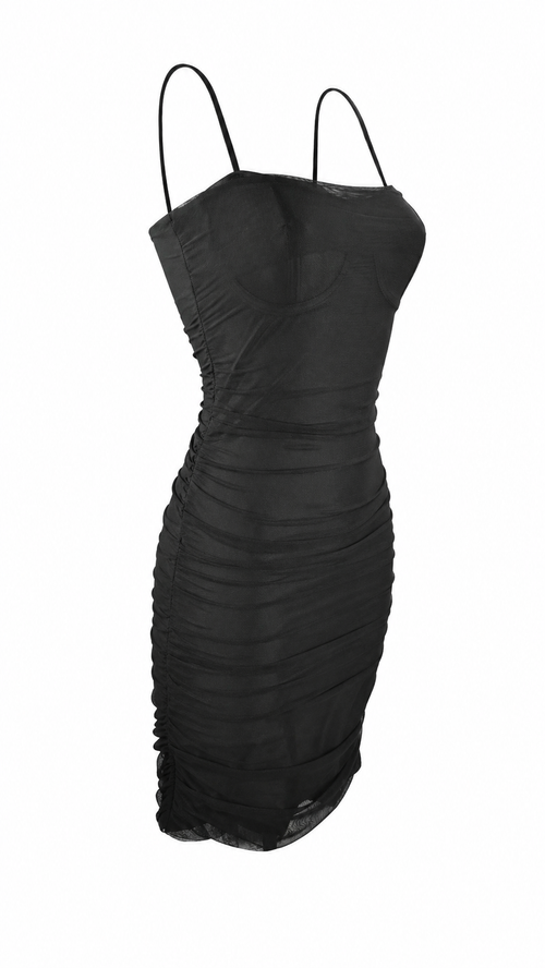 Strapless short dress with tiered skirt
