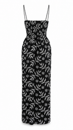 Abito lungo bustier in pizzo san gallo