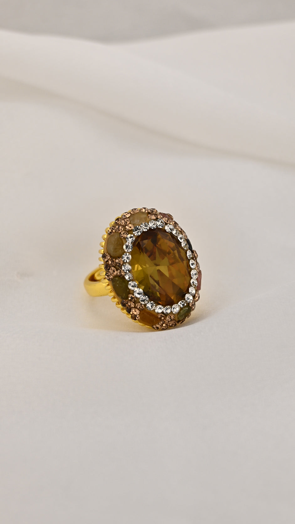 Anello cocktail oro ovale