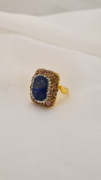 Anello cocktail oro rettangolare
