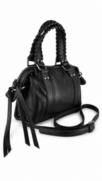 Borsa bauletto effetto pelle con doppi manici