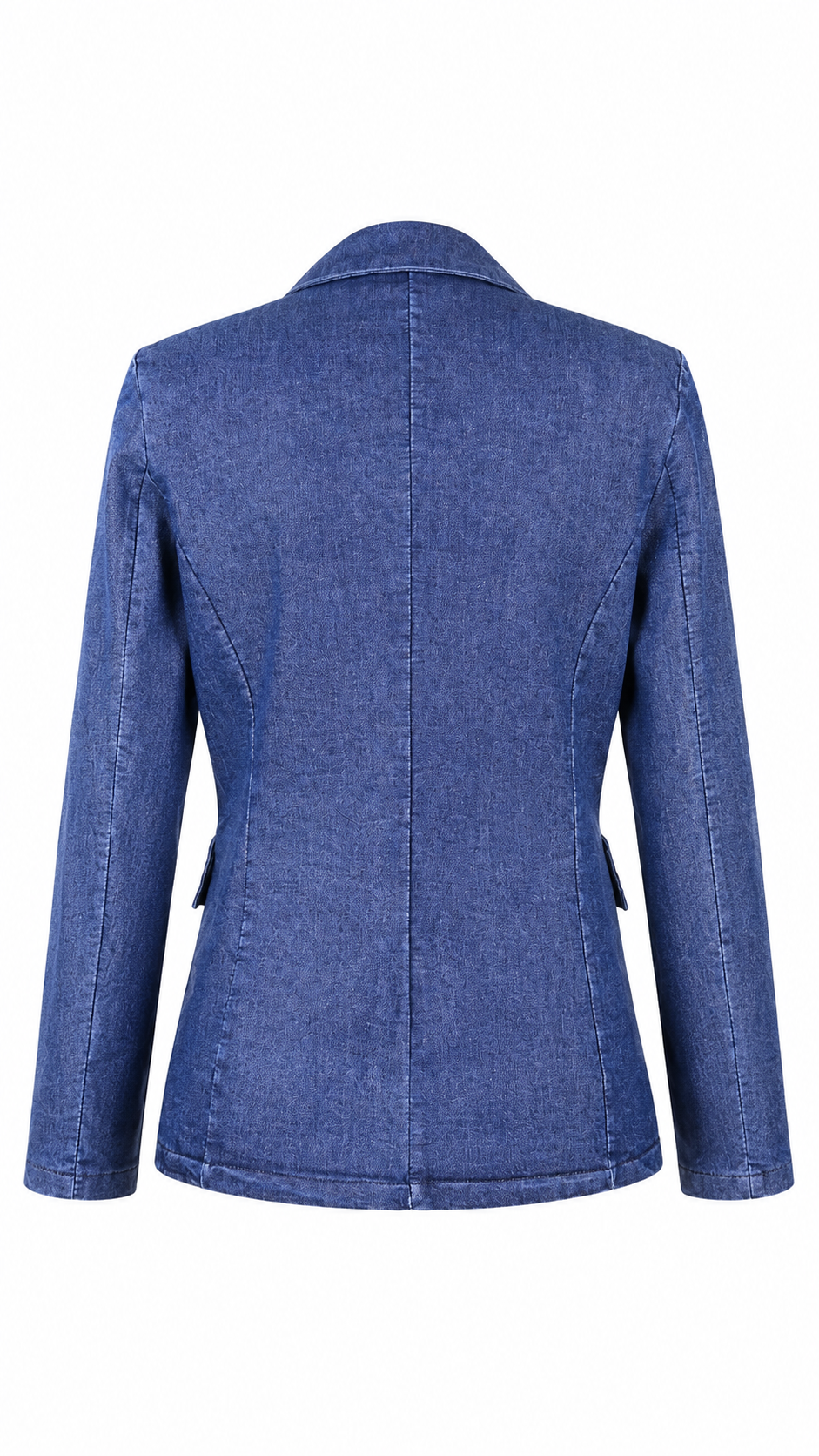 Blazer blu denim sartoriale monopetto