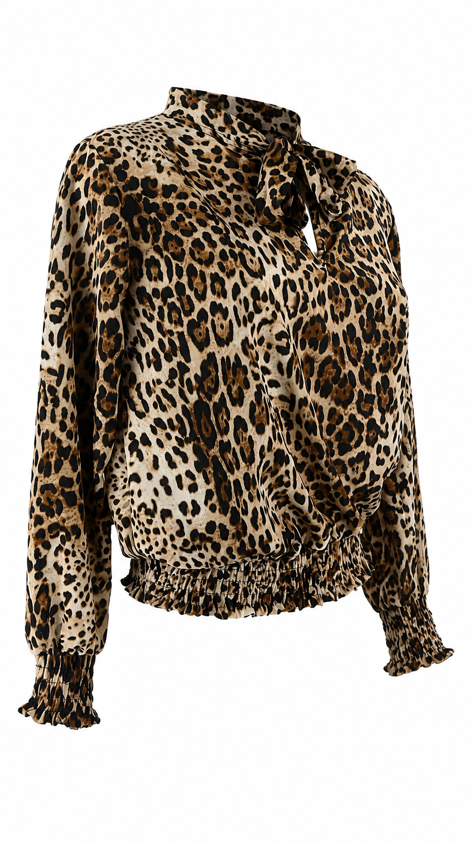 Blusa animalier leopardata