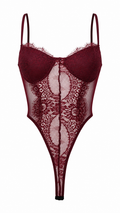 Body in pizzo con retro perizoma