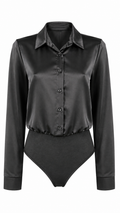 Body camicia effetto satin
