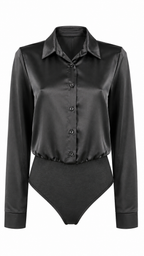 Body camicia effetto satin