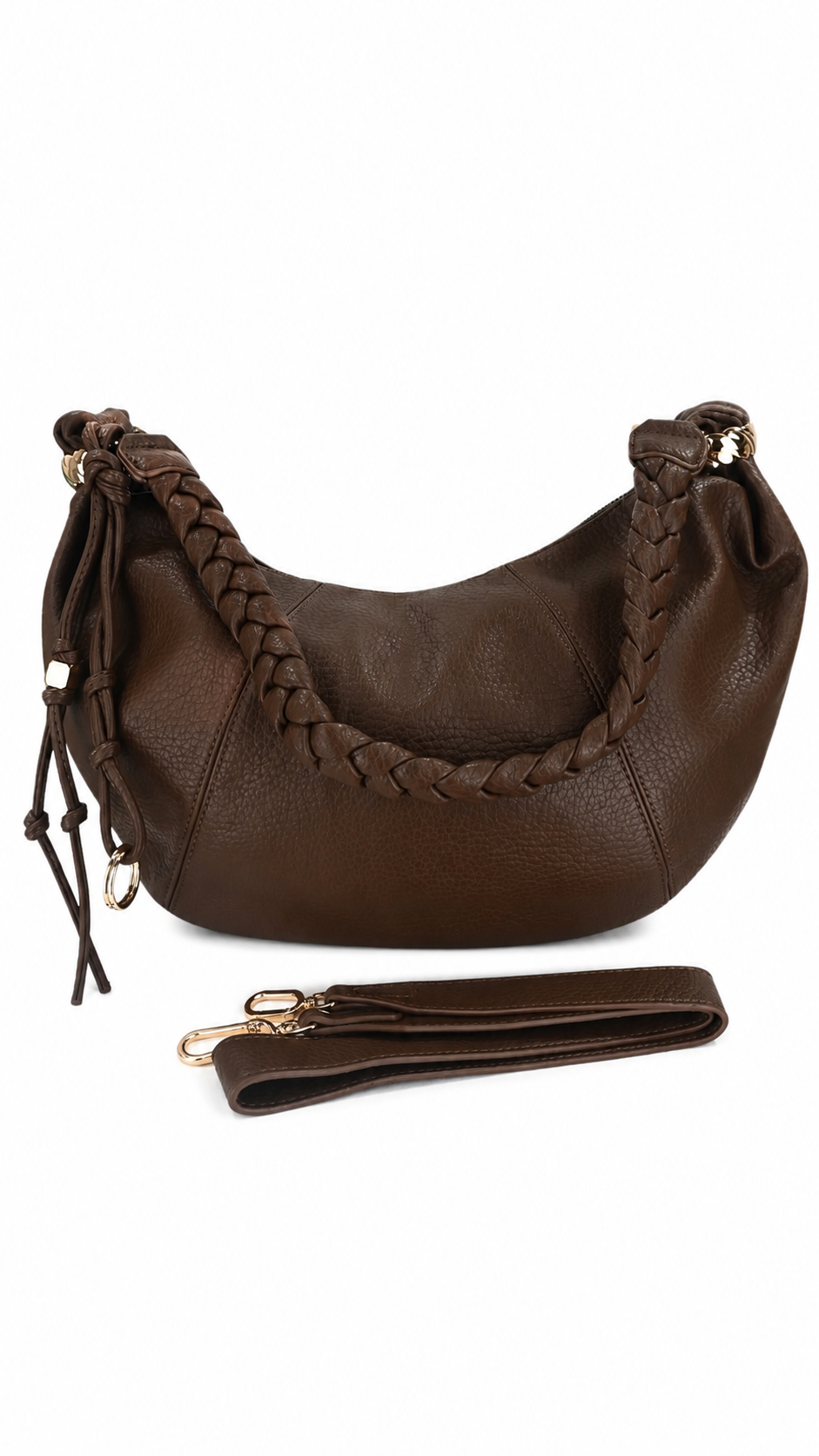 Borsa Hobo con manico intrecciato