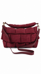 Borsa imbottita effetto camoscio