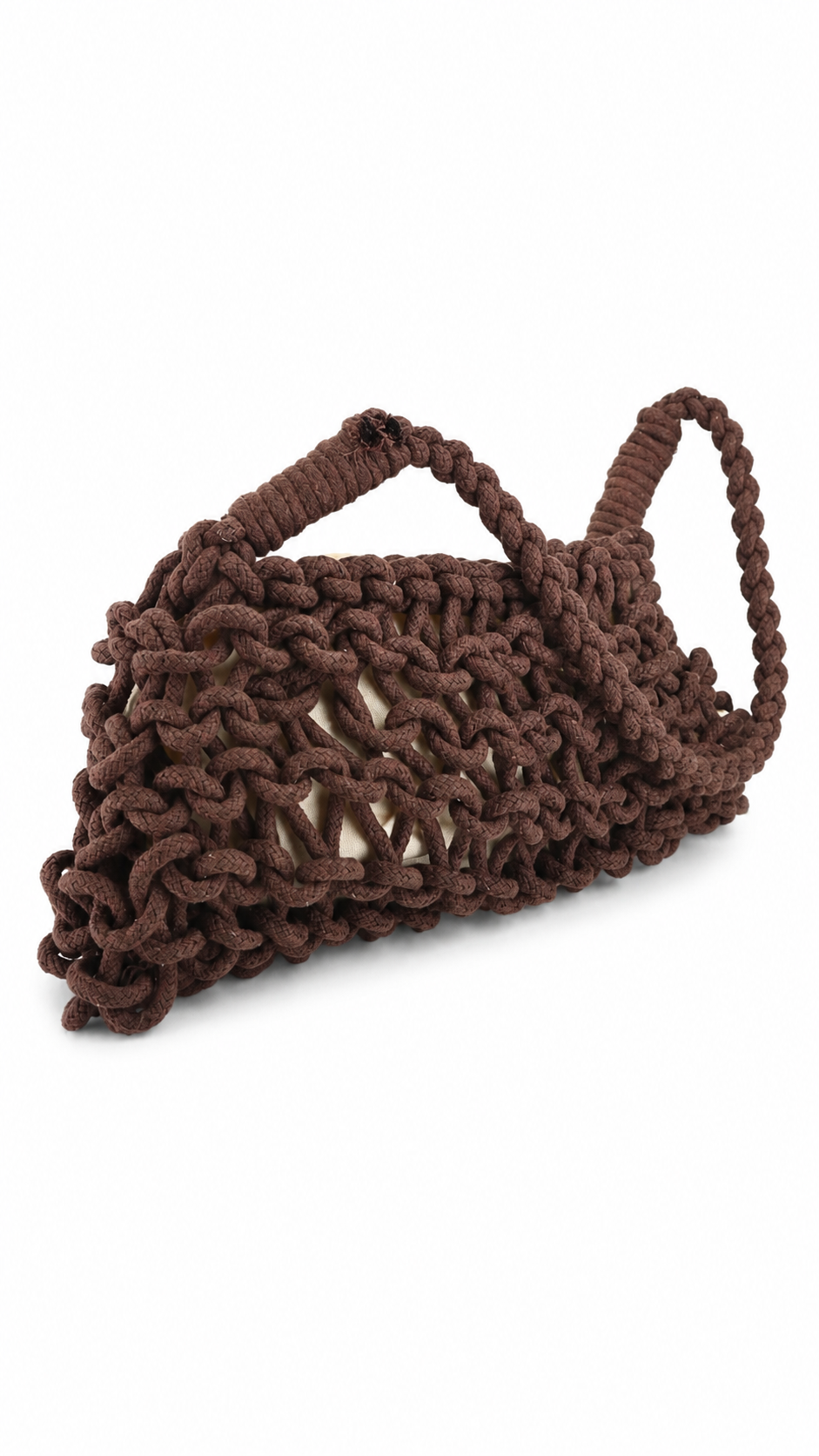 Borsa in corda crochet effetto macramè