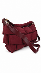 Borsa imbottita effetto camoscio