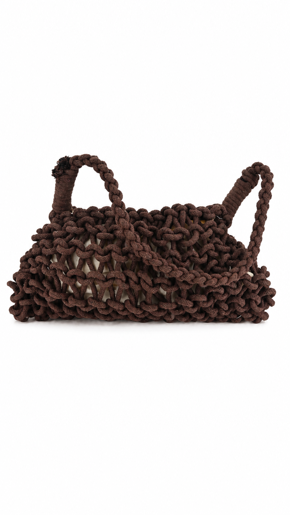 Borsa in corda crochet effetto macramè