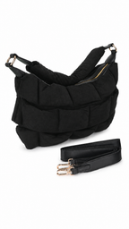 Borsa imbottita effetto camoscio