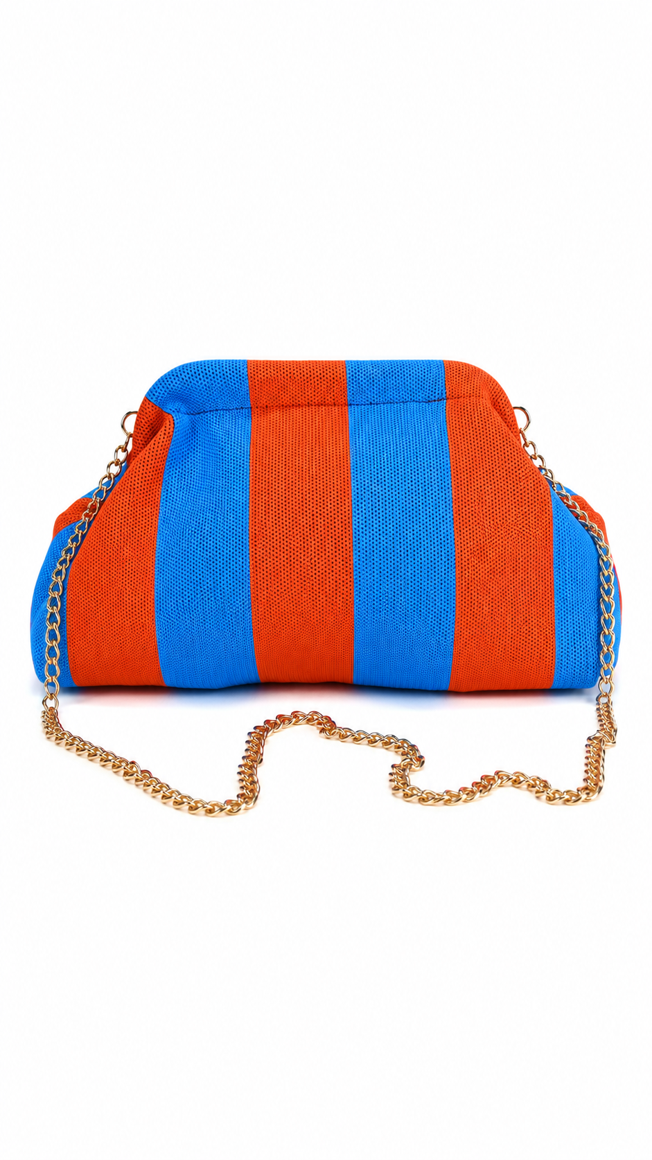 Clutch bag a righe